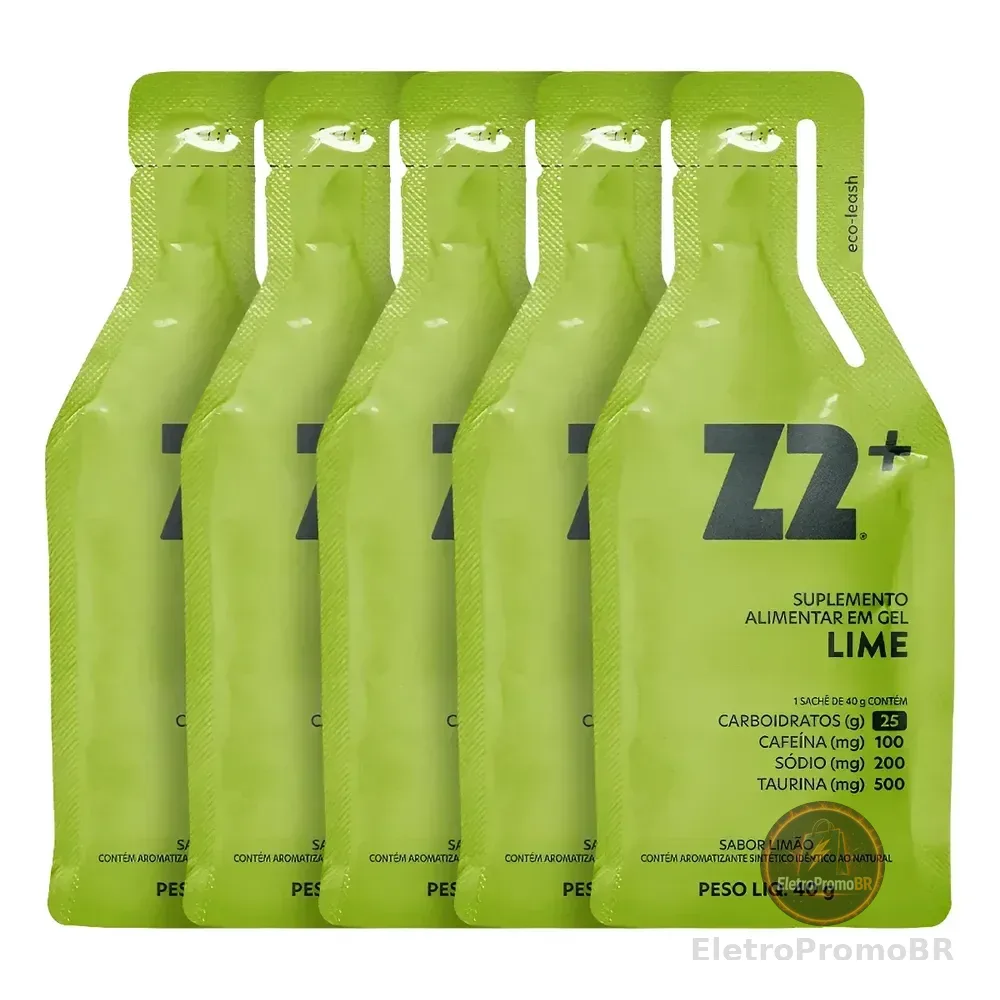 Energy Gel Z2+ Lime Box 10un Sachê 40g Cafeína Limão