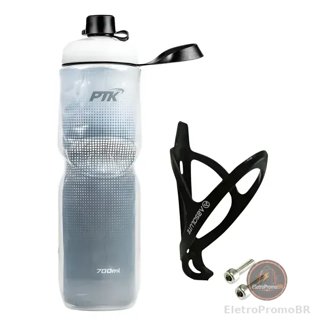 Garrafa Caramanhola Térmica P/ Bicicleta 700ml C/ Suporte Ab