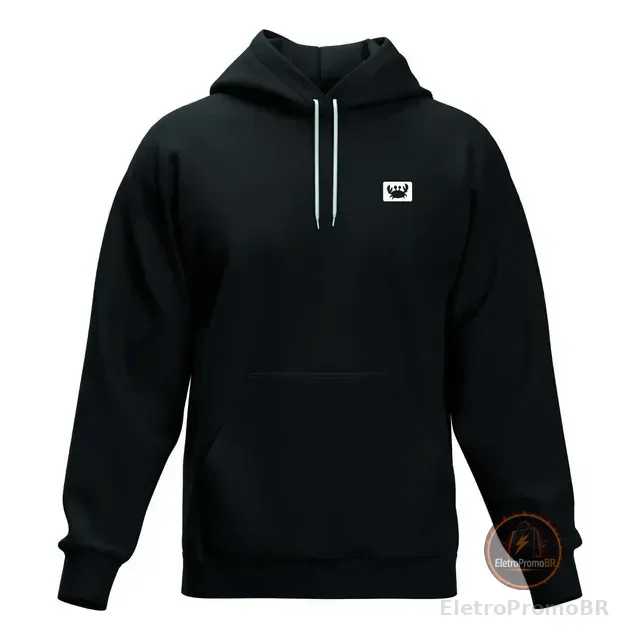 Moleton Capuz Blusa De Frio Lisa Cordão Neon Canguru Macio