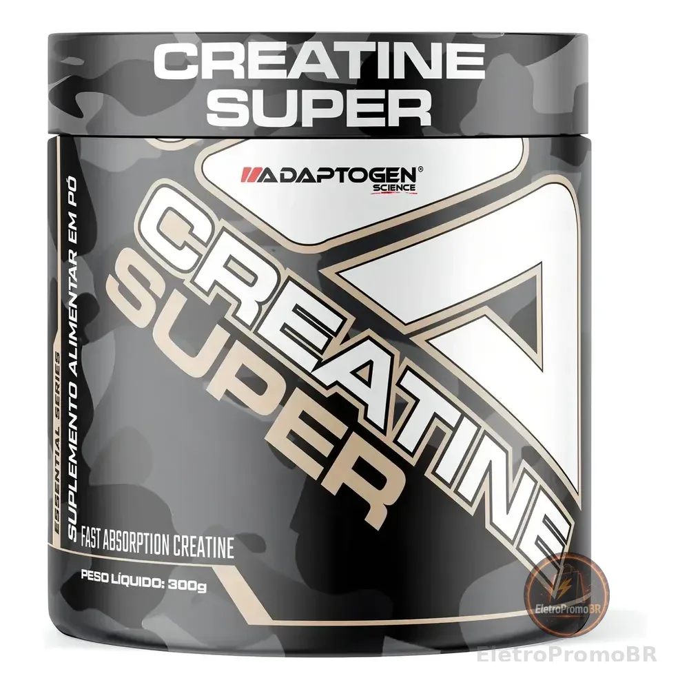 Creatina Adaptogen Science Super 300g Para Força E Resistência Creatina Super