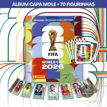 Kit Album Copa Do Mundo Fifa 2026 Capa Mole + Figurinhas 70