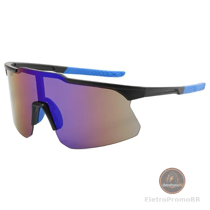 Óculos Esportivo UV400 Lente Espelhada com Estojo para transporte - Ciclismo, Triathlon, Corrida, MTB, Pesca