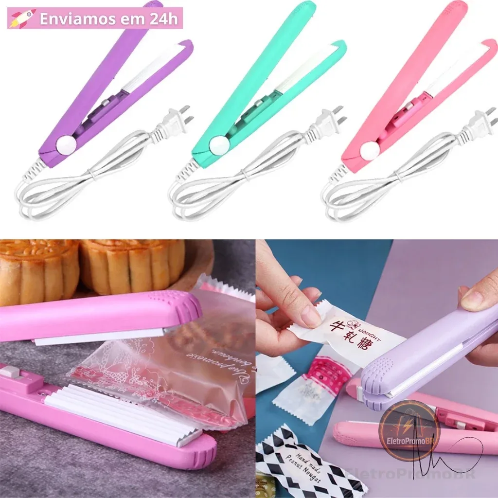 Mini Seladora de Plástico para Geladinho Artesanatos Embalagens de Plástico para Conservar Alimentos Portátil