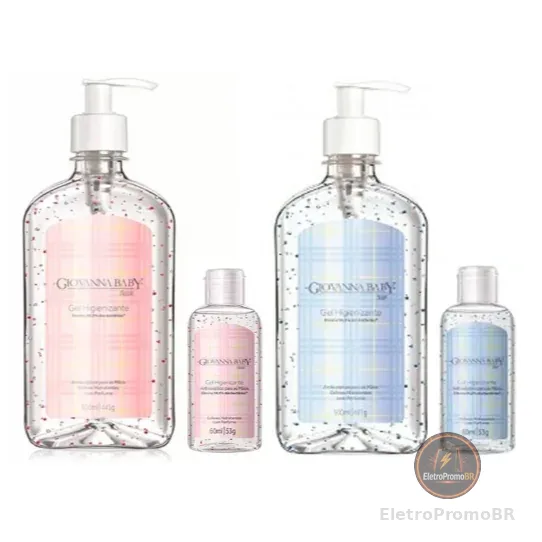 Giovanna Baby Álcool Gel 70% Perfumado 60ml ou 500ml