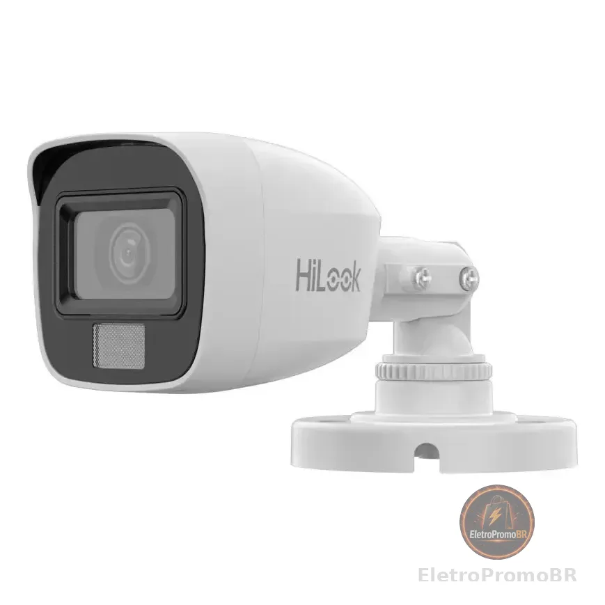 Câmera Mini Bullet Thc-b127-lpc Fixa Luz Dupla 2mp Hikvision Branco