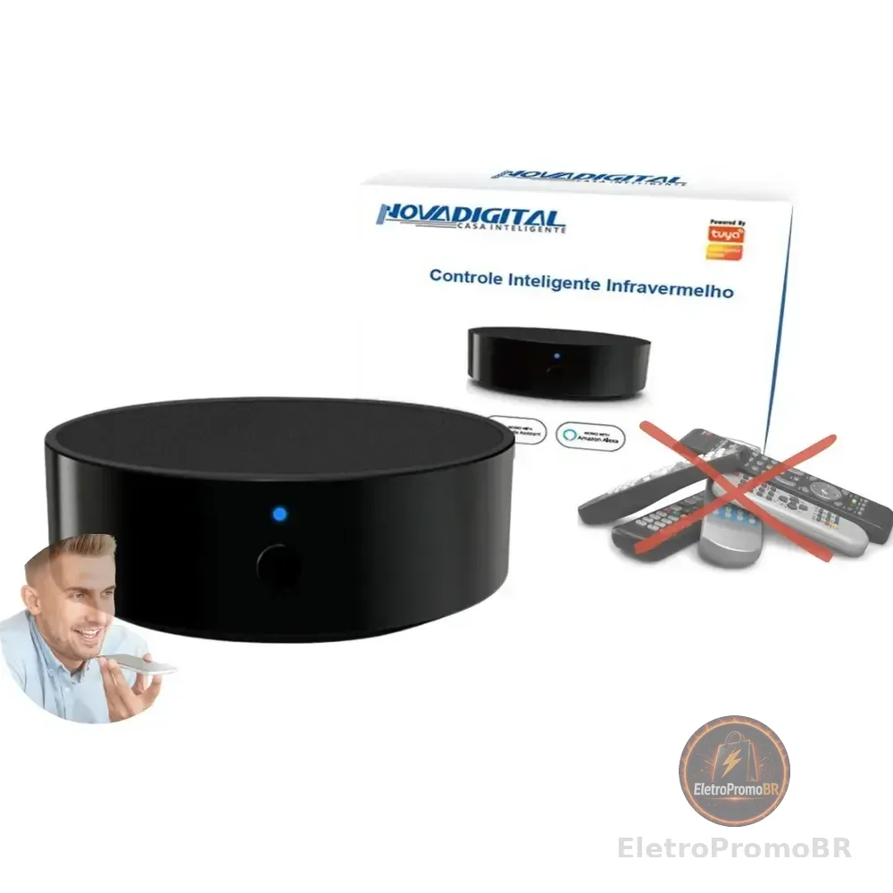 Controle Remoto Inteligente Universal Wifi Smart Home Alexa Preto