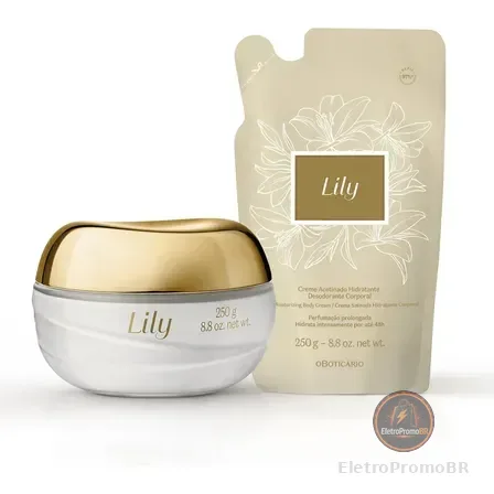 Combo Creme Acetinado Hidratante Desodorante Corporal Lily 2