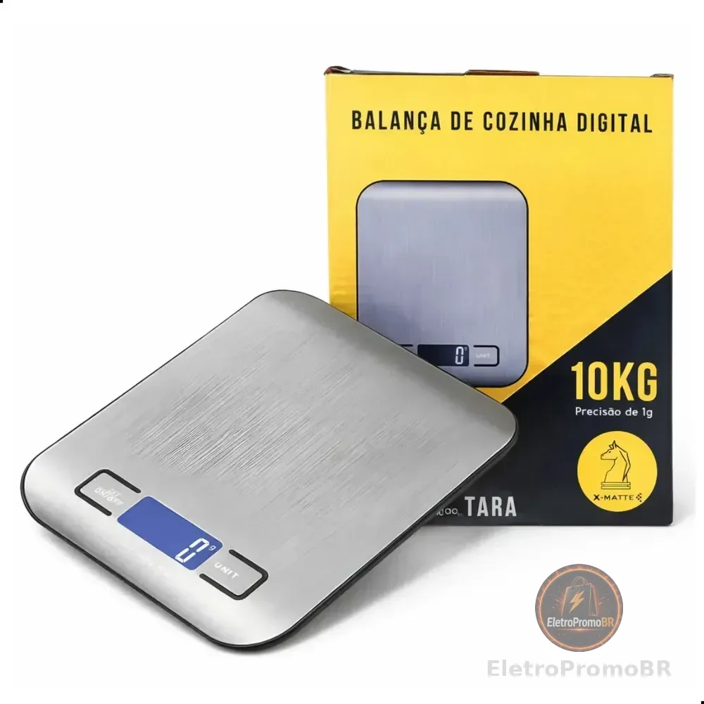 Balança Digital Cozinha X-matte 10kg Alta Precisão Preto Lcd 10 Kg