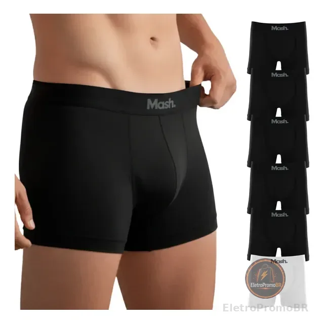 Kit 6 Cuecas Boxer Mash Poliamida Toque Gelado Sem Costura