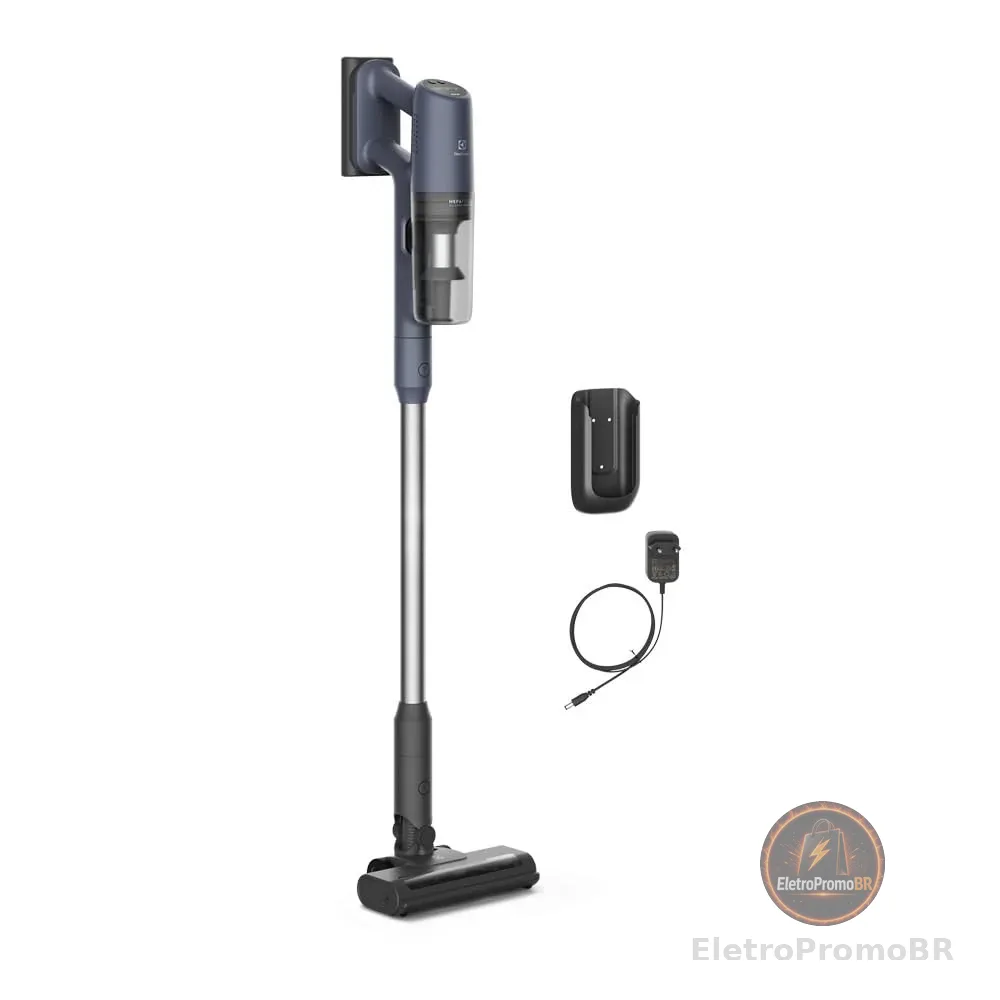 Electrolux Aspirador de Pó Vertical Sem Fio Ergorapido Experience 3 em 1 Cyclonic Power 30 min Azul PTEC101 Bivolt