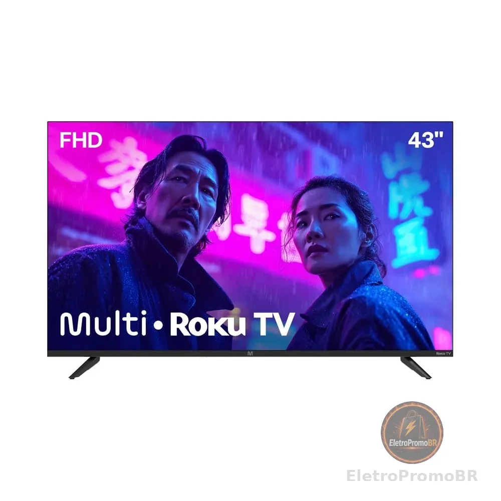 Multi Roku TV 43" Smart DLED FHD Wi-fi 3 HDMI Alexa e Google Home