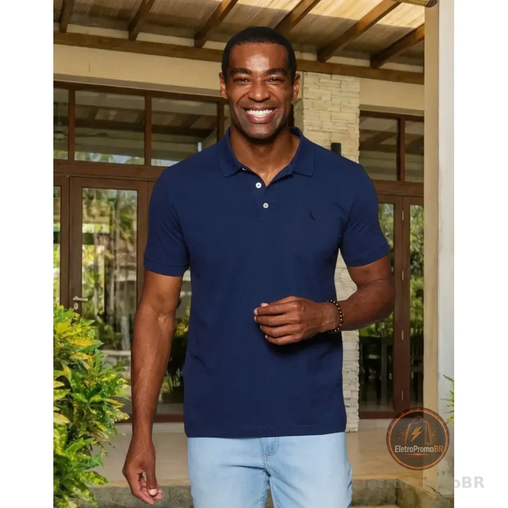 Camisa Polo Piquet Rico Reserva Marinho Lisa Gg