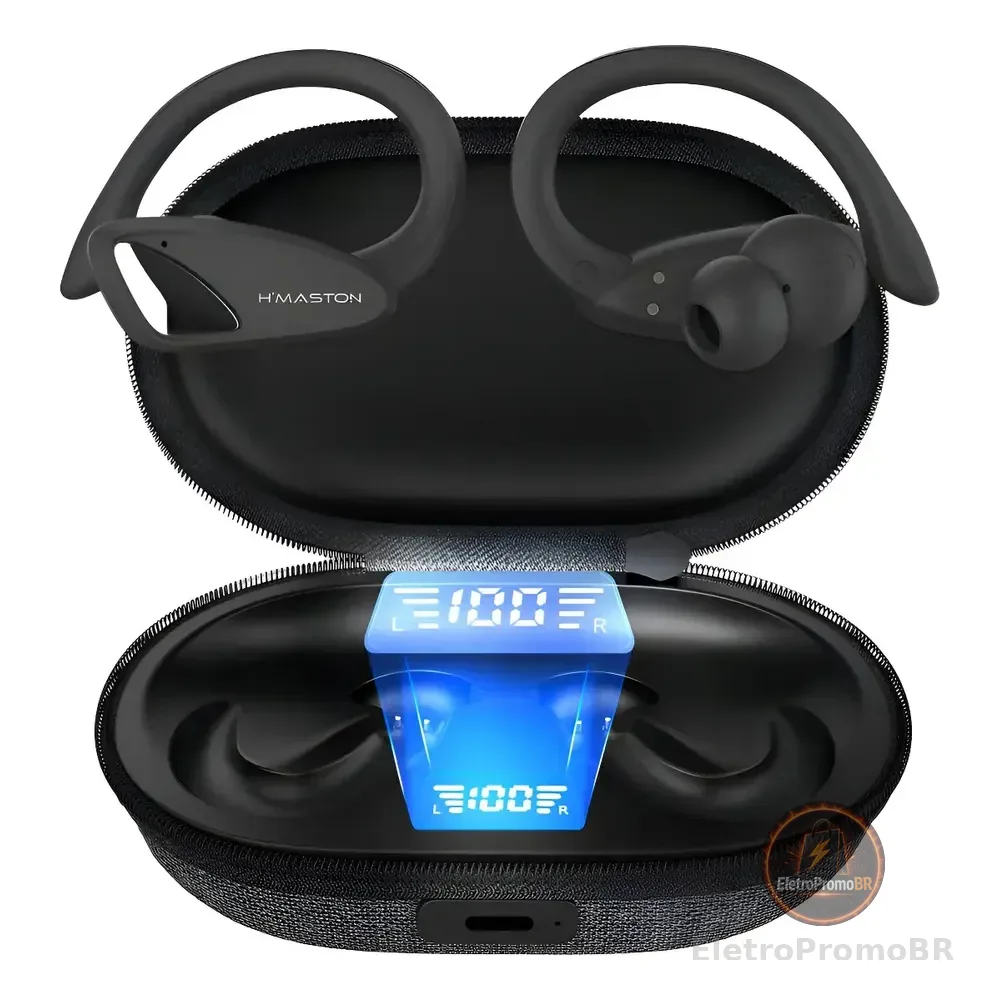 Fone Bluetooth H'maston Rs-53 Up Esportivo 15h Corrida Rs-53-preto