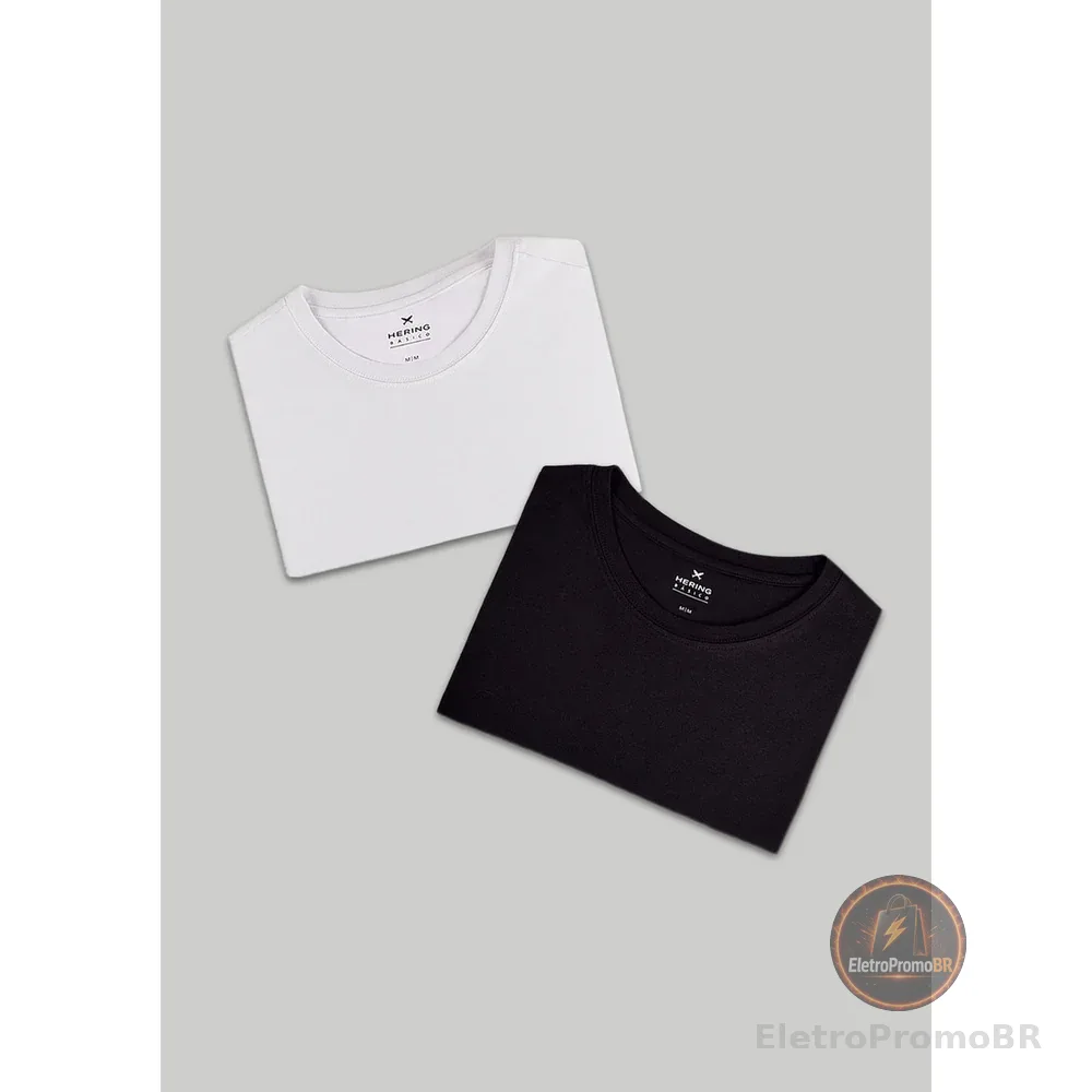 Kit Com 2 Camisetas Masculinas Básicas Slim Hering