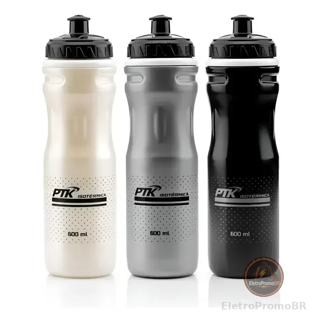 Garrafa 600ml Isotérmica Ptk Bicicleta Caramanhola Bike Mtb