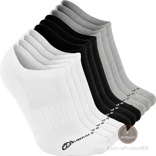 Kit 10 Pares Meias Zhamaro Premium Sapatilha Invisível Sport
