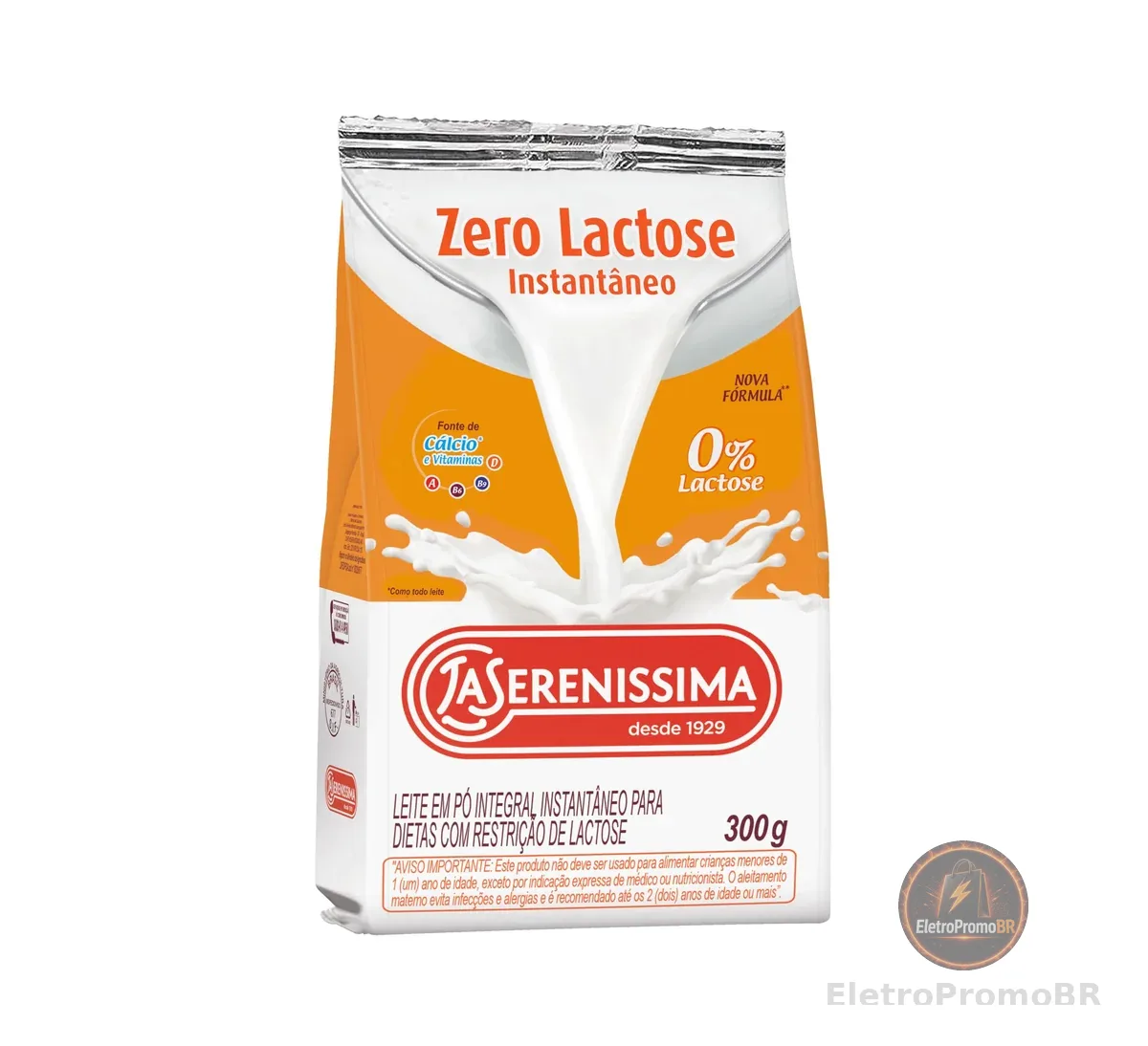 Leite em pó Integral Instantâneo Zero Lactose 300 g