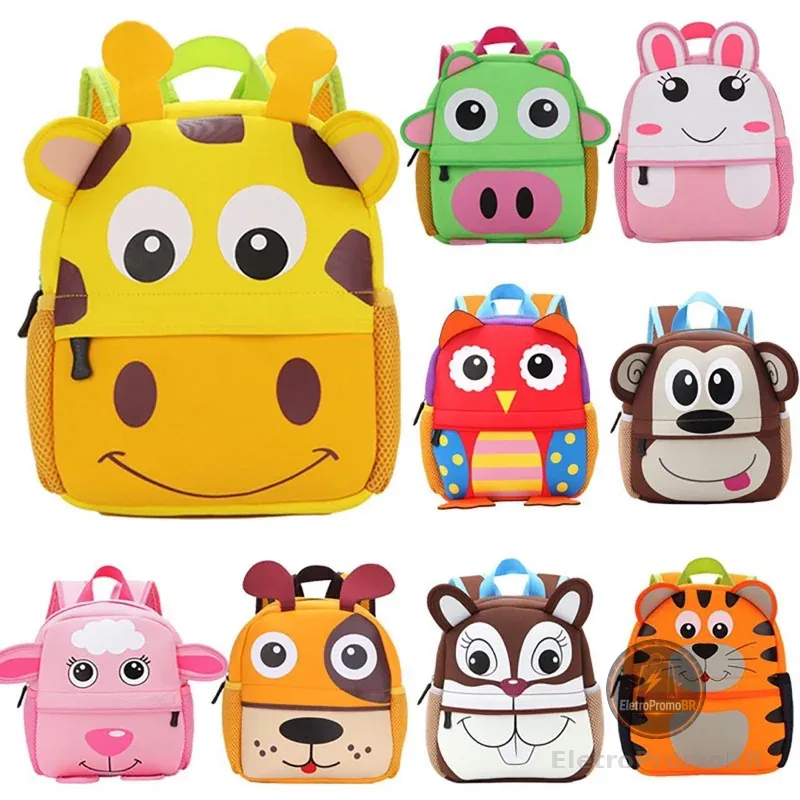 Mochila Escolar Infantil Menino Menina - Animais