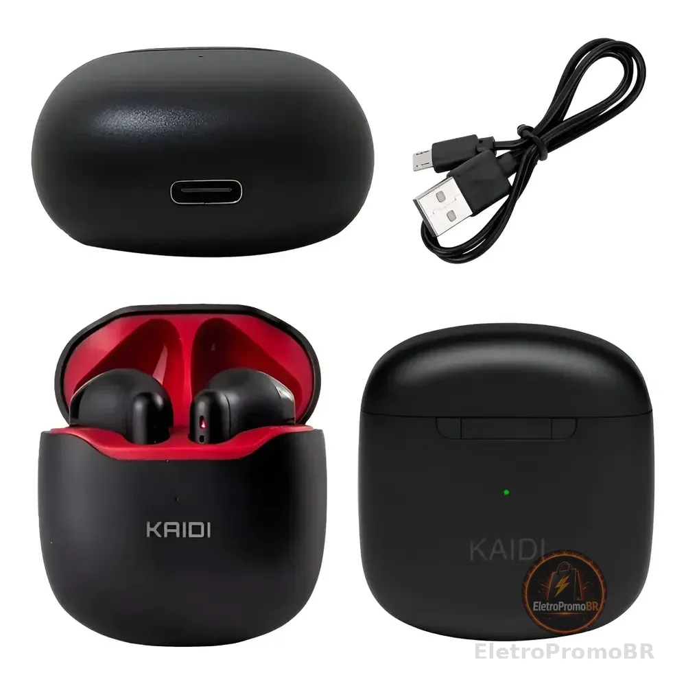 Fone De Ouvido Bluetooth In-ear Kaidi Kd-771 Preto Tws Ipx4