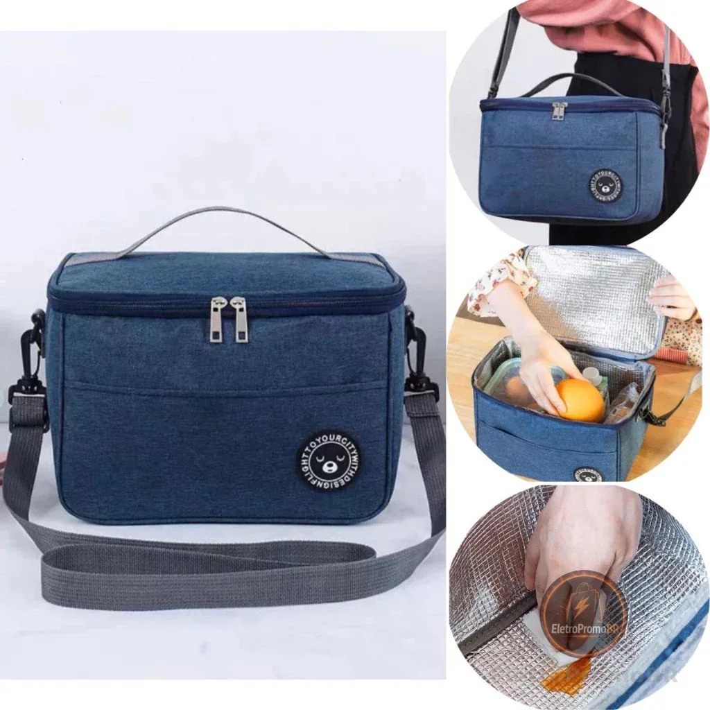 Bolsa Térmica de Mão a Prova D'água Para Levar Sucos, Lanches e Marmitas Alta Qualidade