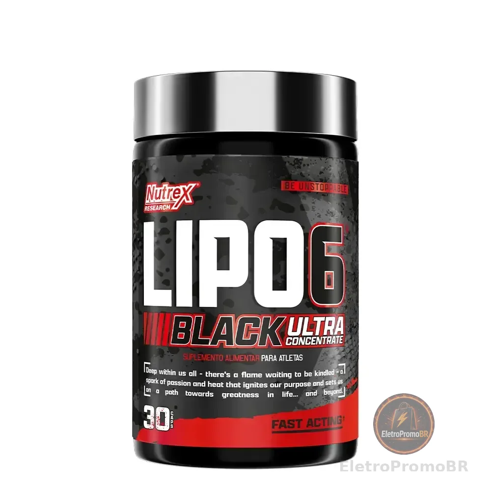 Termogênico Lipo-6 Black Ultra Concentrado 30 Caps Nutrex Research Sem Sabor