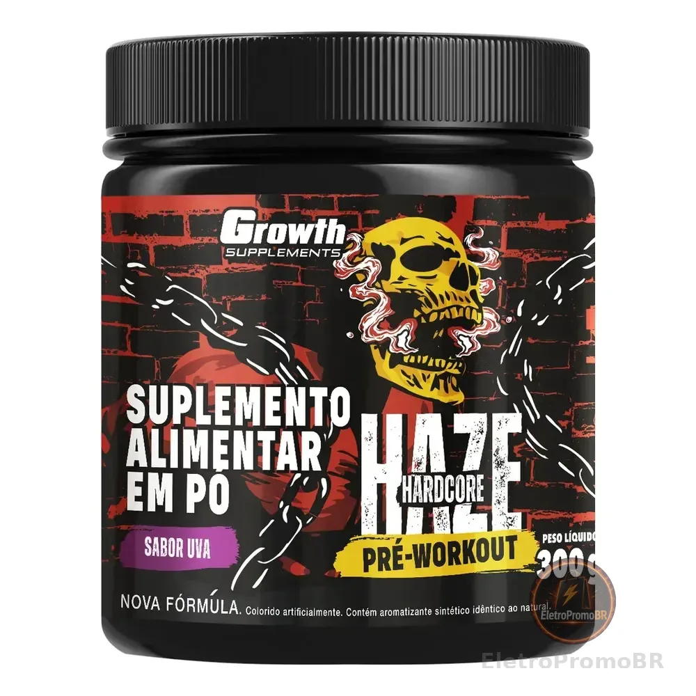Pré-treino Haze Hardcore 300g Growth Supplements - Uva