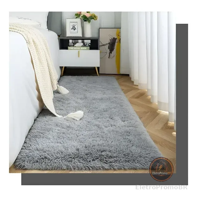 Tapete Passadeira 2,00x0,60 Quarto Pé De Cama Luxo Conforto