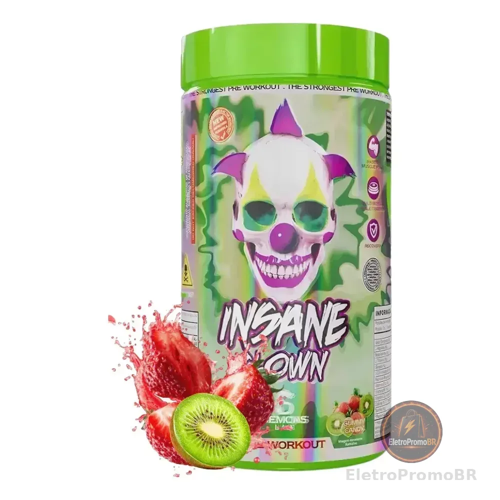 Demons Lab Suplemento Alimentar Aminoácidos Em Pó Insane Clown 350g Sabor Gummy Doces Mastigáveis