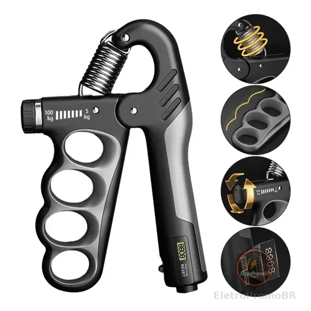 Hand Grip Mãos 5 A 100kg Ajuste Intensidade Treino Aparelho