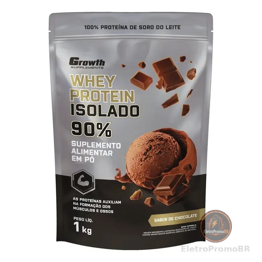Whey Protein Isolado 1kg Growth Supplements - Chocolate