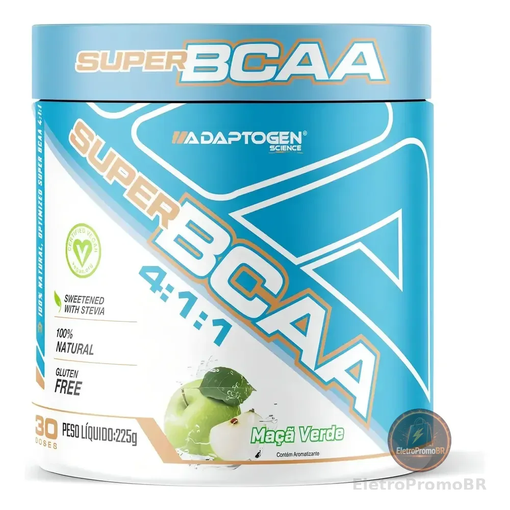 Suplemento Super 4:1:1 Adaptogen Science Pote 225g Sabor Maçã Verde