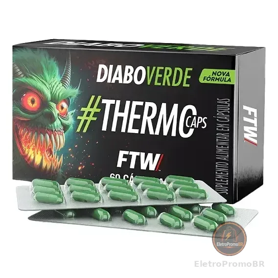 Termogenico Thermocaps 200mg 60caps Ftw - Diabo Verde Sem Sabor