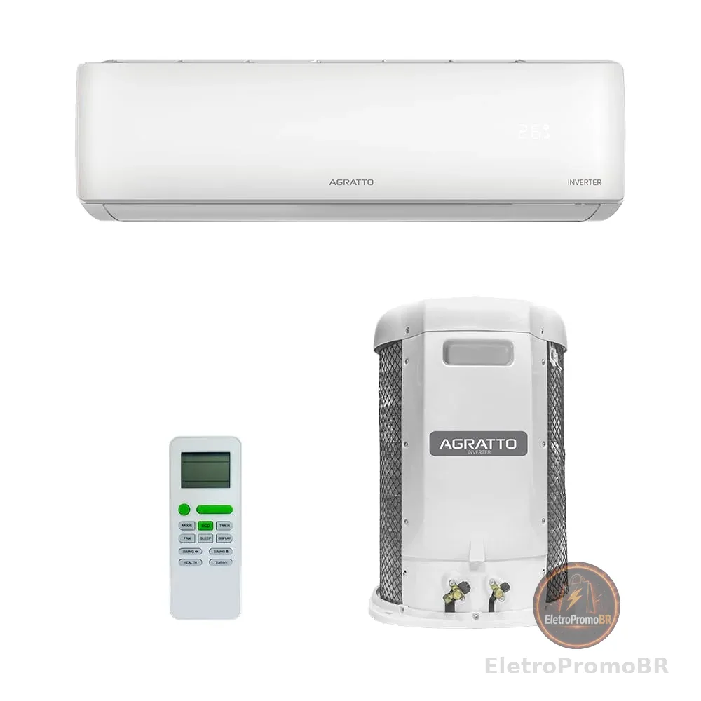 Ar Condicionado Split Hi Wall Agratto Liv Top Inverter 18.000 Btus Frio 220v R-32