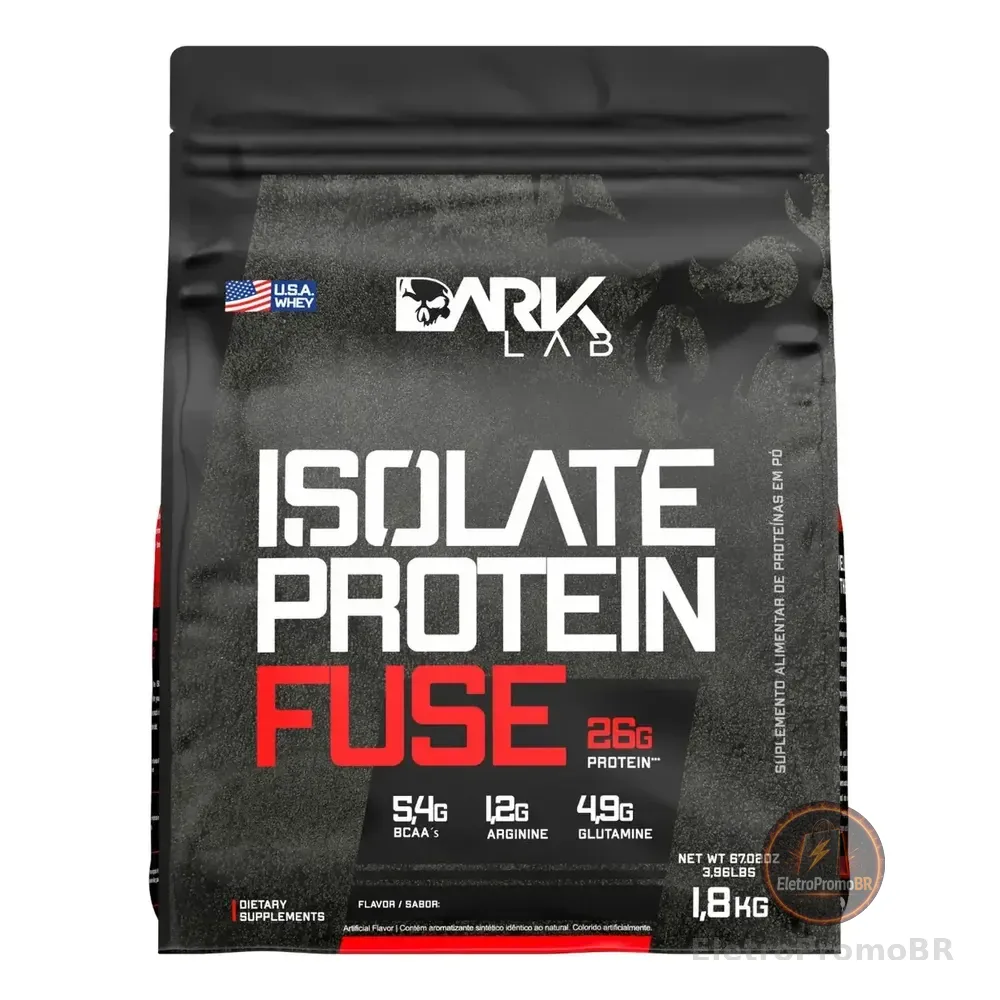 Whey Isolate Protein Fuse Refil 1,8kg Dark Lab - Mp Importad Sabor Cappuccino