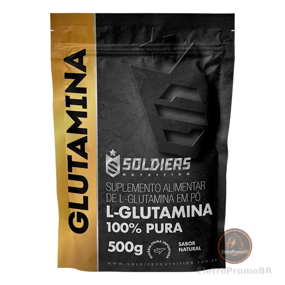 Glutamina 500g Suplemento Em Pó - Soldiers Nutrition Sem Sabor