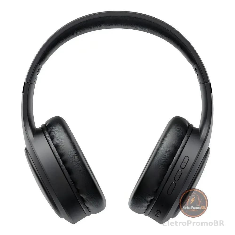 Fone De Ouvido Headphone Dapon H02d Bluetooth 5.1 Over-ear 22h Preto