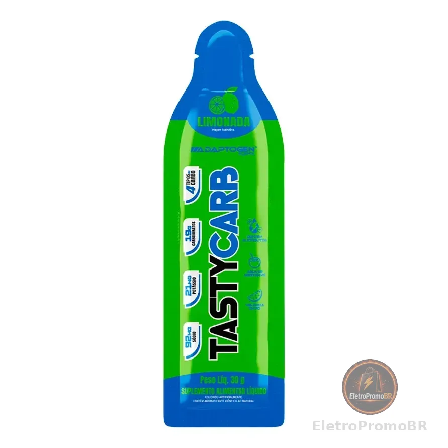 Carb Gel Tasty Adaptogen 4 Tipos De Carbo - Caixa 10 Un Limonada