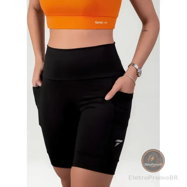 Bermuda Academia Feminina Short Corrida Fitness Compressão