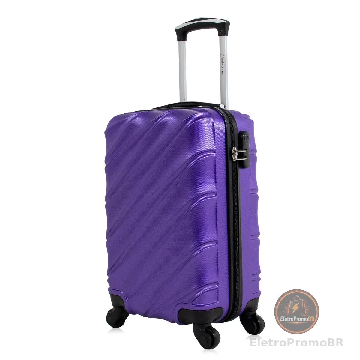 Mala de viagem bordo pequena 10kg Havana Swiss Move Roxa