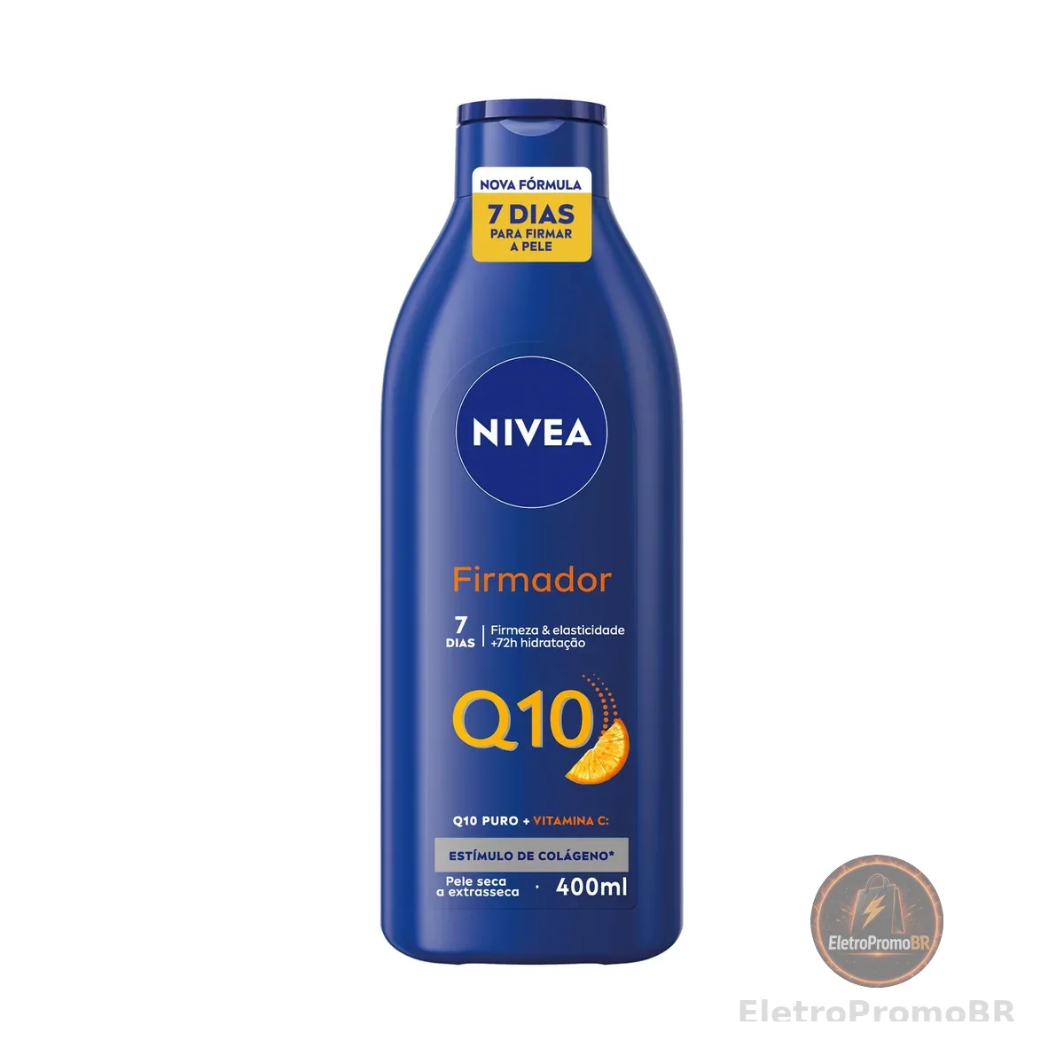 NIVEA Loção Hidratante Firmador Q10 + Vitamina C 400ml, Hidratação Intensa 48h, Pele Firme e Elasticidade, Corporal, Pele Seca e Extrasseca