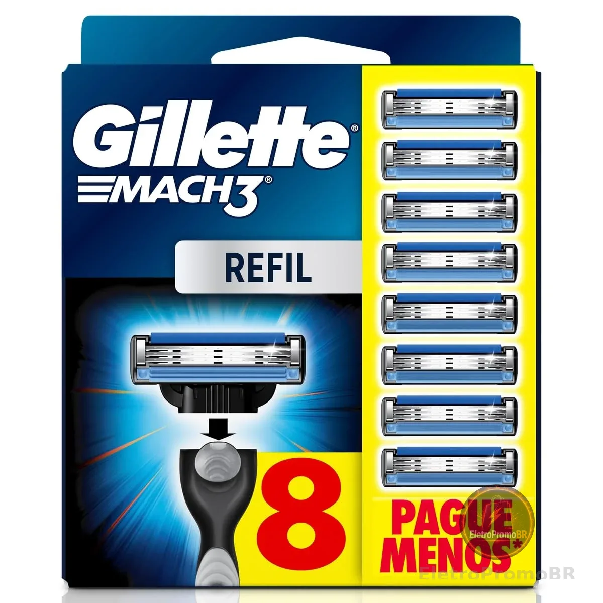 Gillette Mach3 - Carga para Aparelho de Barbear, Leve 8 Pague 6