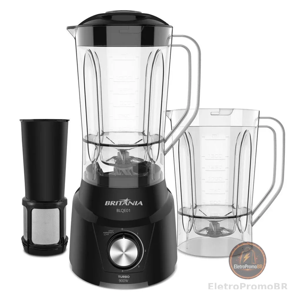 Liquidificador Britânia BLQE01 2 copos 2,6L 900W