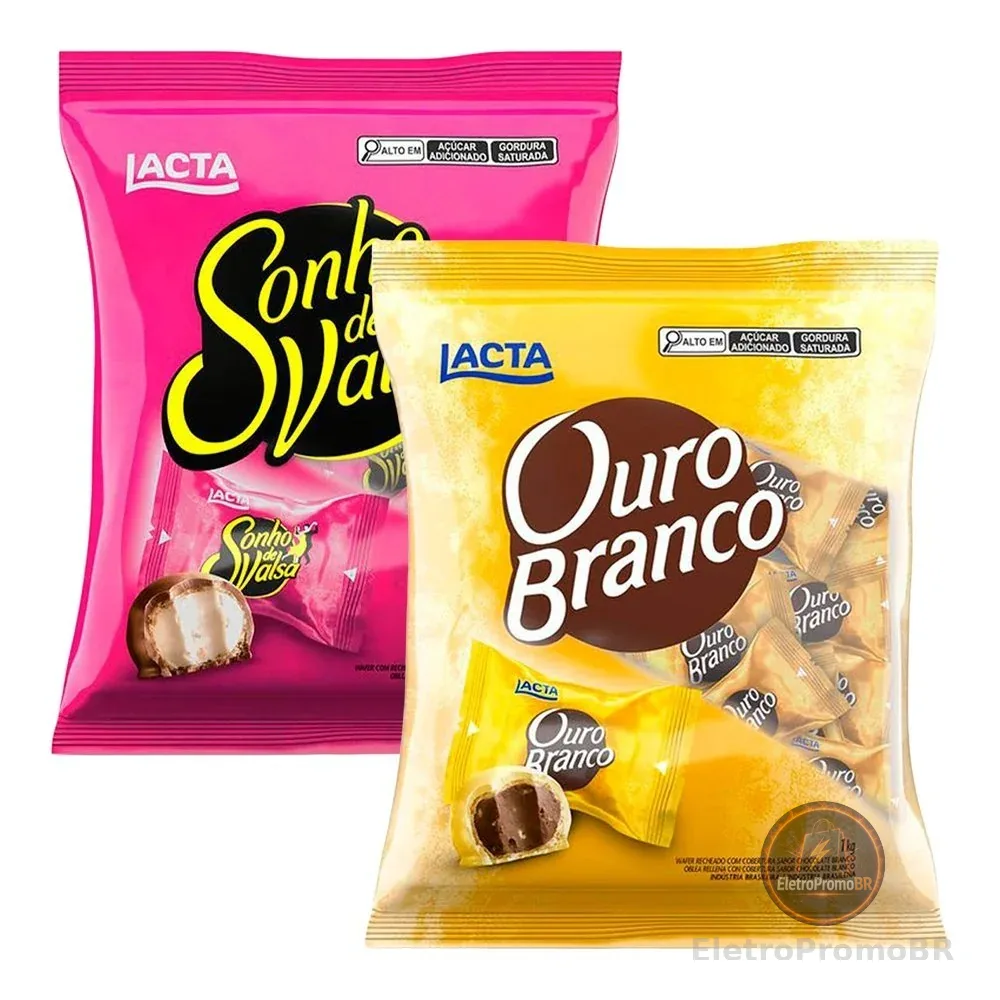 Kit Chocolate Ouro Branco 1Kg + Sonho de Valsa 1Kg