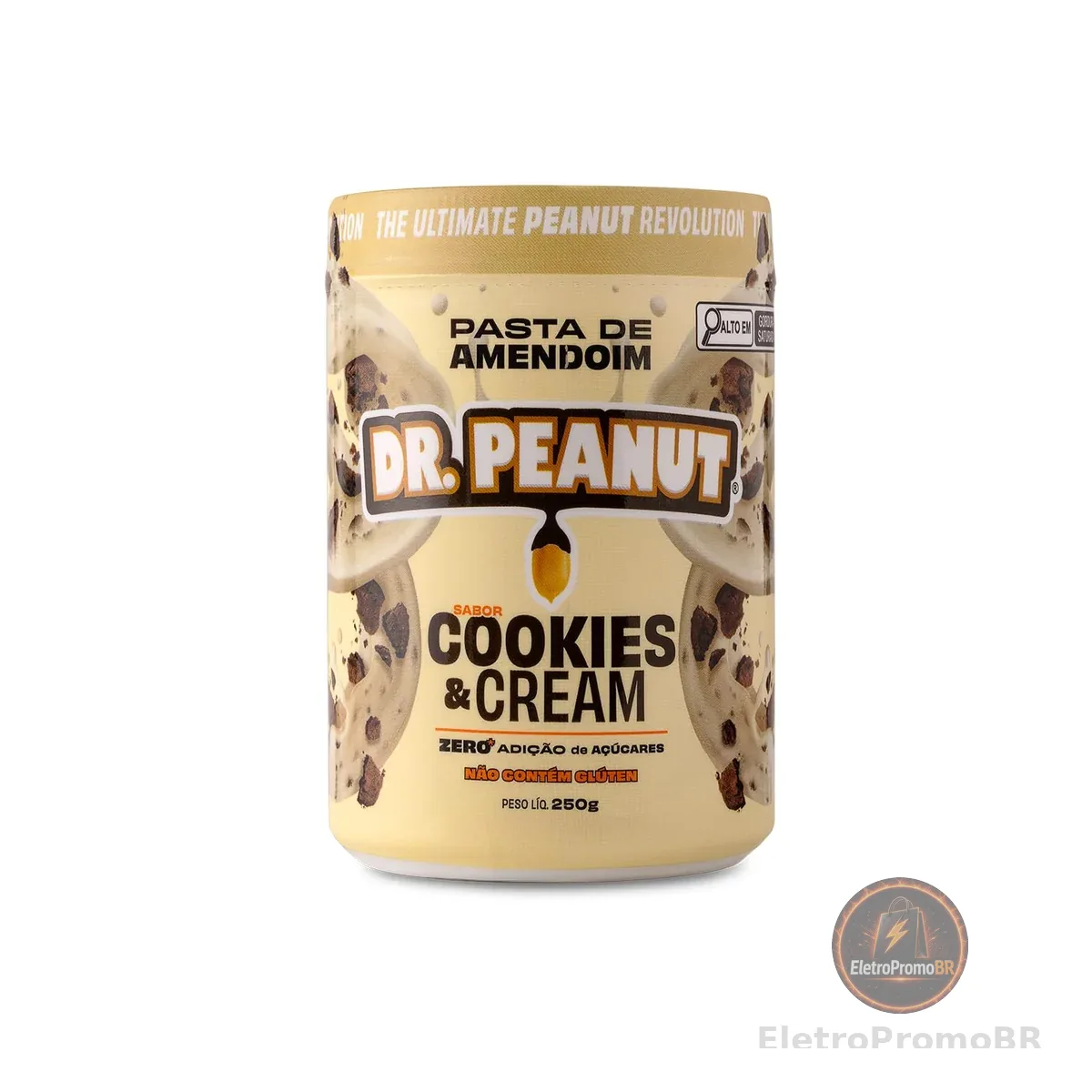 DR. Peanut Pasta de Amendoim Cookies and Cream 250G - Com Whey Protein
