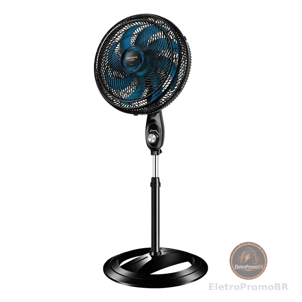 Ventilador Coluna Nvt-40c-bl 60hz Mondial 40 Cm Preto 127v Azul Plástico 8