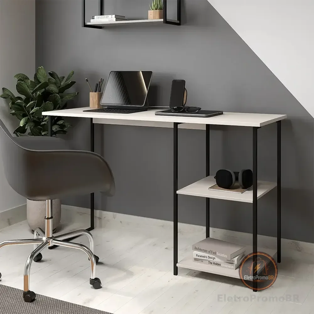 Mesa Escrivaninha P Escritório Organizadora Office P Estudo Fendi / Preto