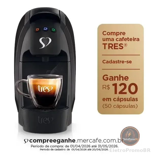 Cafeteira Espresso Luna Preta - Tres 3 Corações Preto 127v
