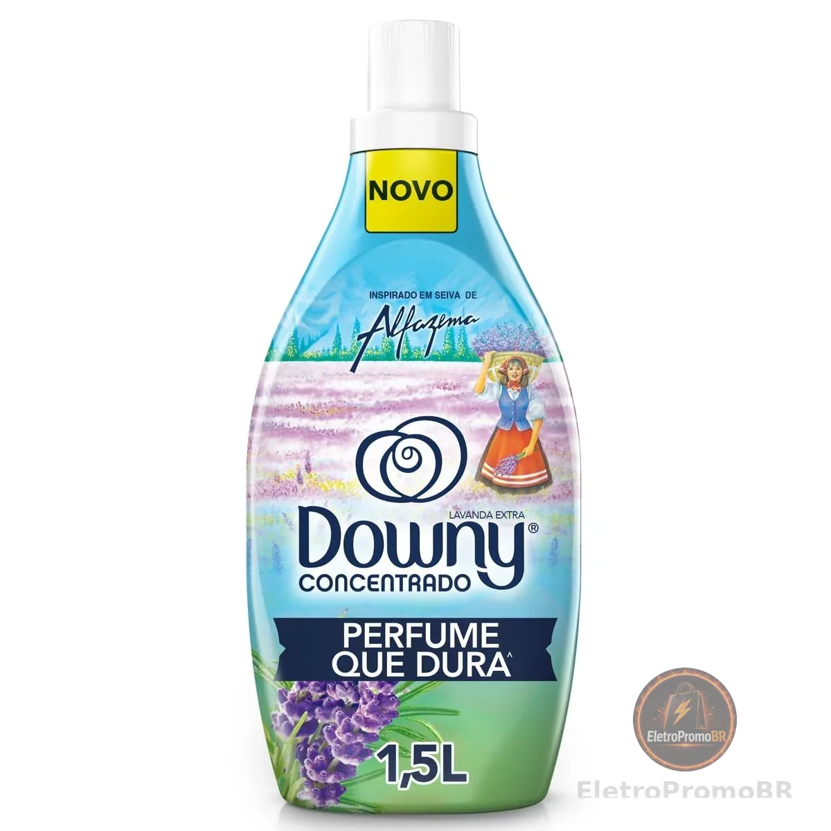 Downy Amaciante Concentrado Seiva de Alfazema 1.5L, Rende 6L, Perfume com Lavanda