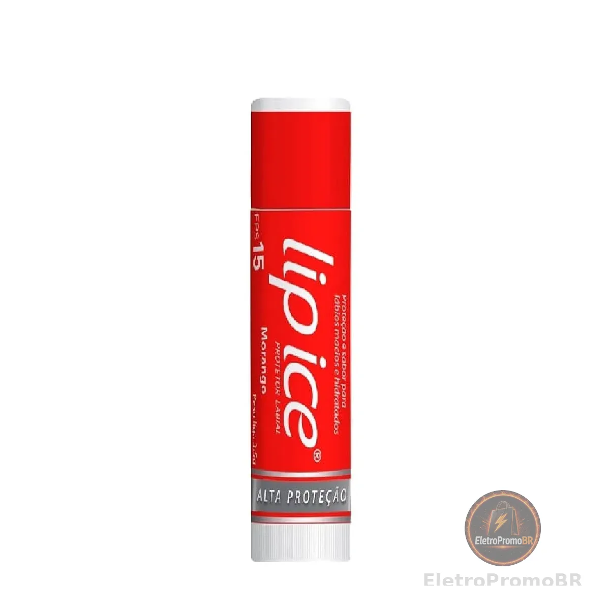 Lip Ice® Protetor Labial Fps15 Protege e hidrata os lábios - Morango 3.5G