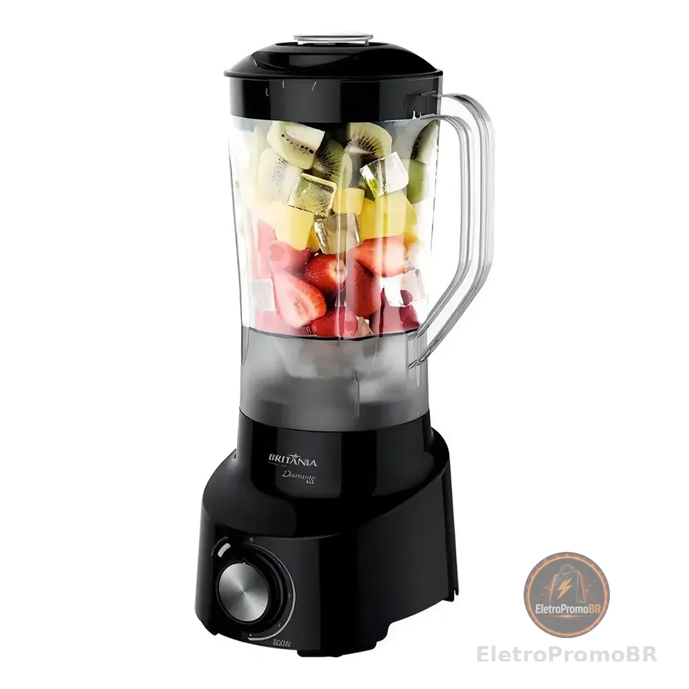 Liquidificador Diamante 800 Pt Britânia 4 Velocidades Cor Preto 220v